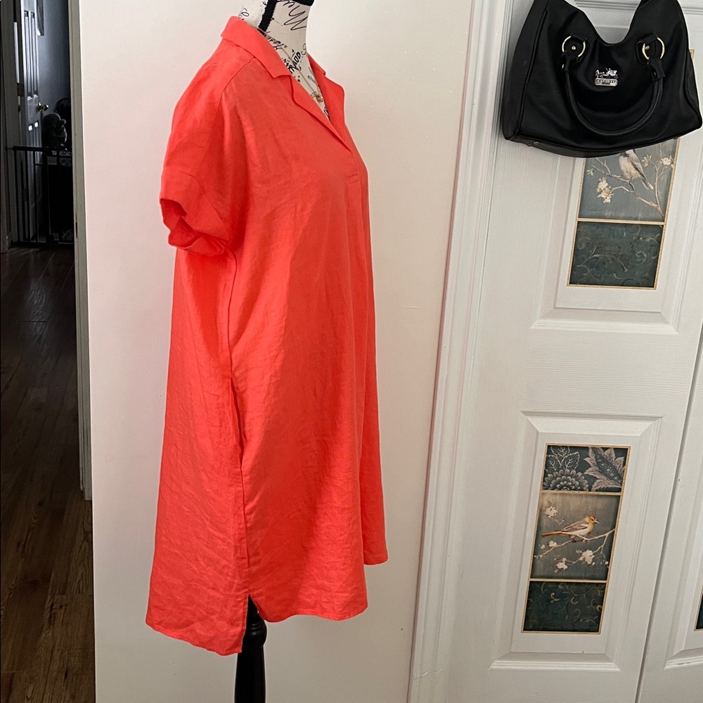 💗Coral Short Sleeve Dress - Picture 8 of 14